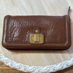 Juicy Couture Brown Zipper Wallet